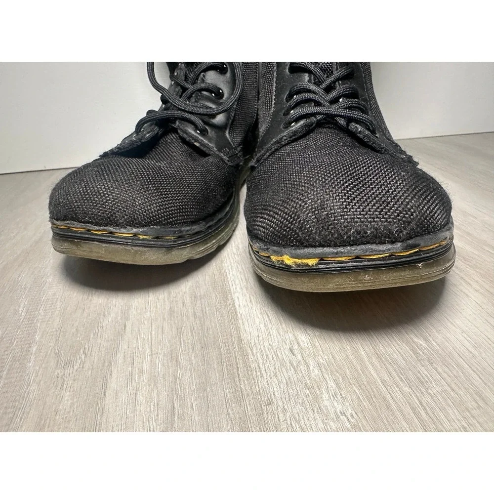 Dr. Martens Combs‎ J Boots Kids 4M 5L Black Good Canvas Side Zip Utility Combat